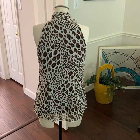 Boston Proper Ruffle Animal Print Top - Picture 5 of 7